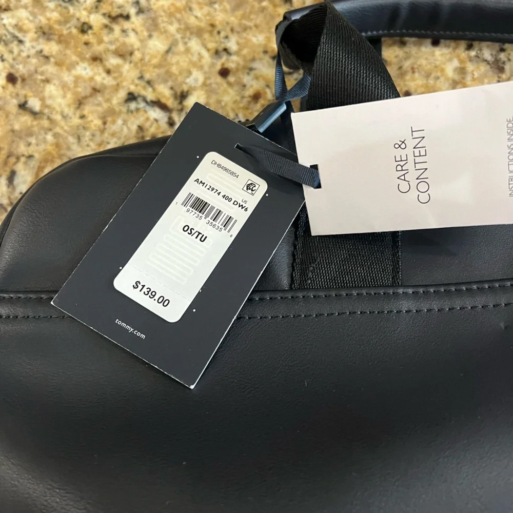 New - Tommy Hilfiger Men's Logo Computer Bag in Space Blue